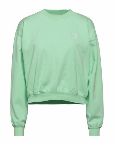 Livincool Woman Sweatshirt Light green Cotton Cover