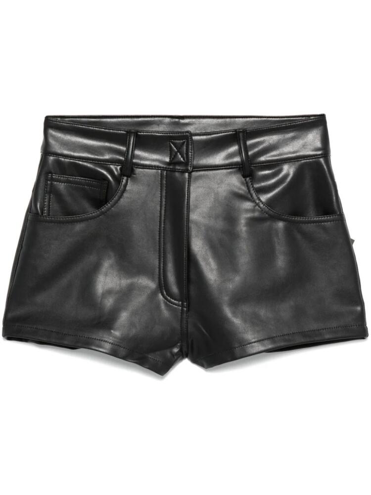 Norma Kamali faux-leather mini shorts - Black Cover