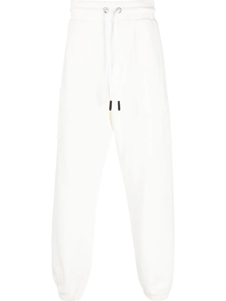 Palm Angels logo-appliqué track pants - White Cover