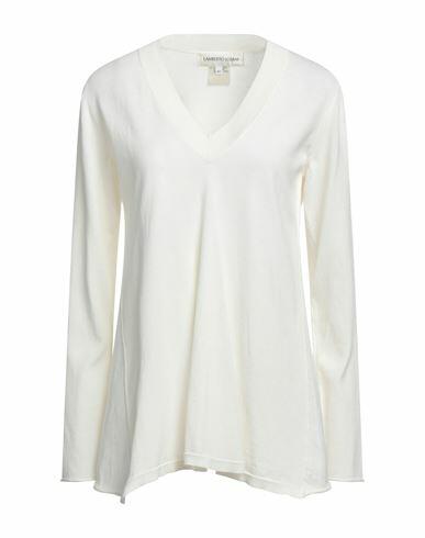 Lamberto Losani Woman Sweater Ivory Cotton Cover