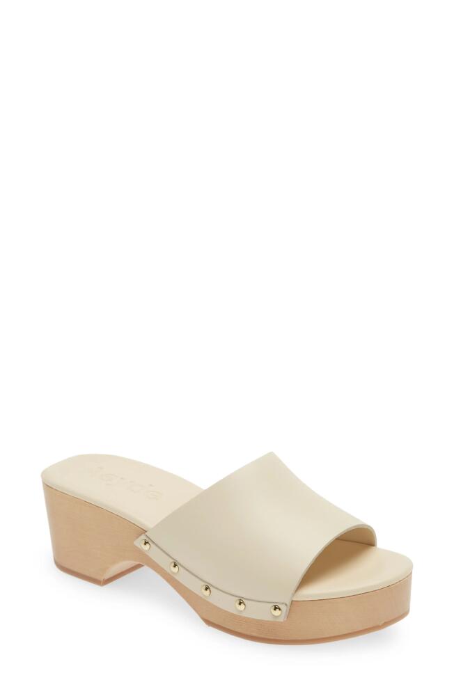 aeyde Bobbie Platform Slide Sandal in Creamy Cover