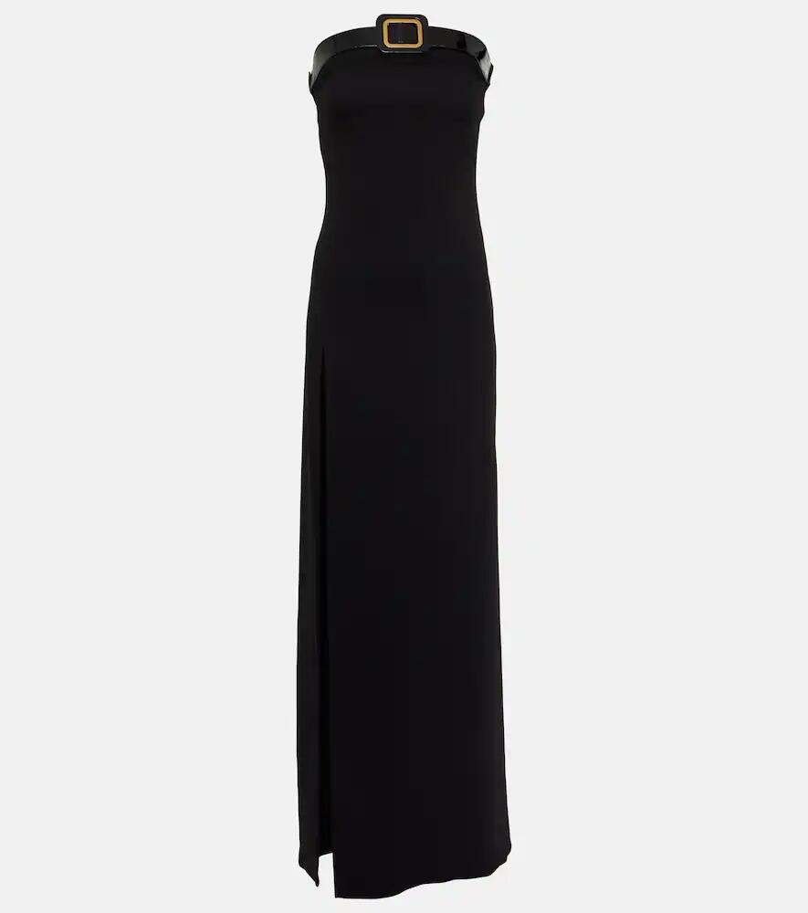 Tom Ford Buckle-detail strapless sablé gown Cover