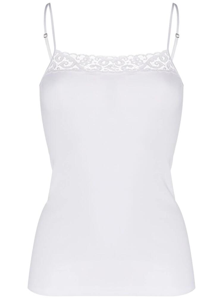 Hanro Moments lace-trimmed camisole top - White Cover