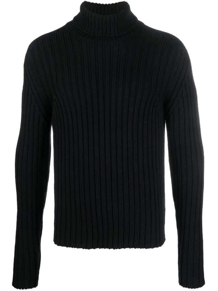 Ten C roll-neck rib-knit jumper - Black Cover