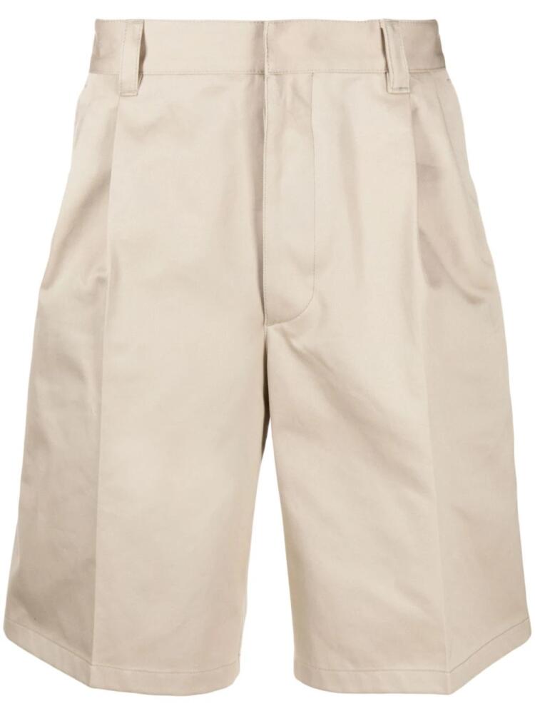 Prada pleated wide-leg shorts - Neutrals Cover