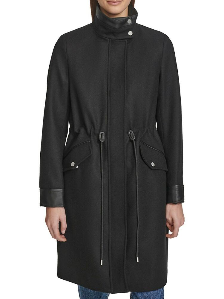 Andrew Marc Women's Chesme Wool Blend Anorak Coat - Black Cover