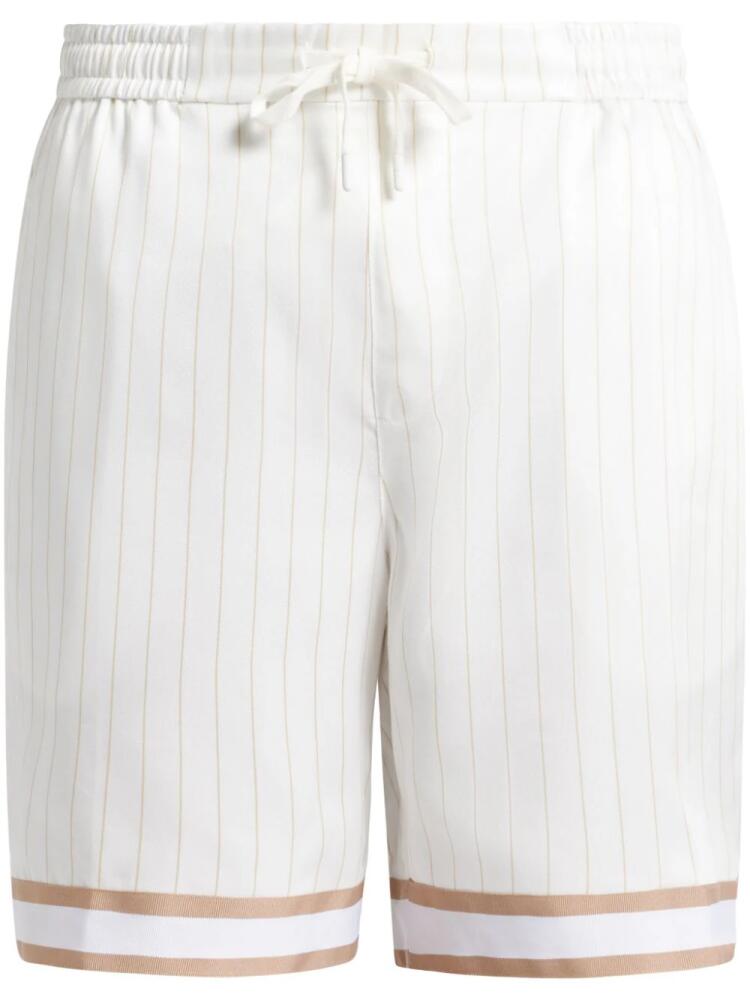 CHÉ striped bermuda shorts - White Cover