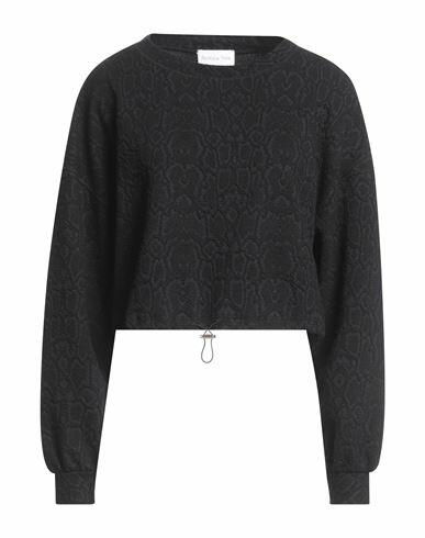 Patrizia Pepe Woman Sweatshirt Black Polyamide, Cotton, Elastane Cover