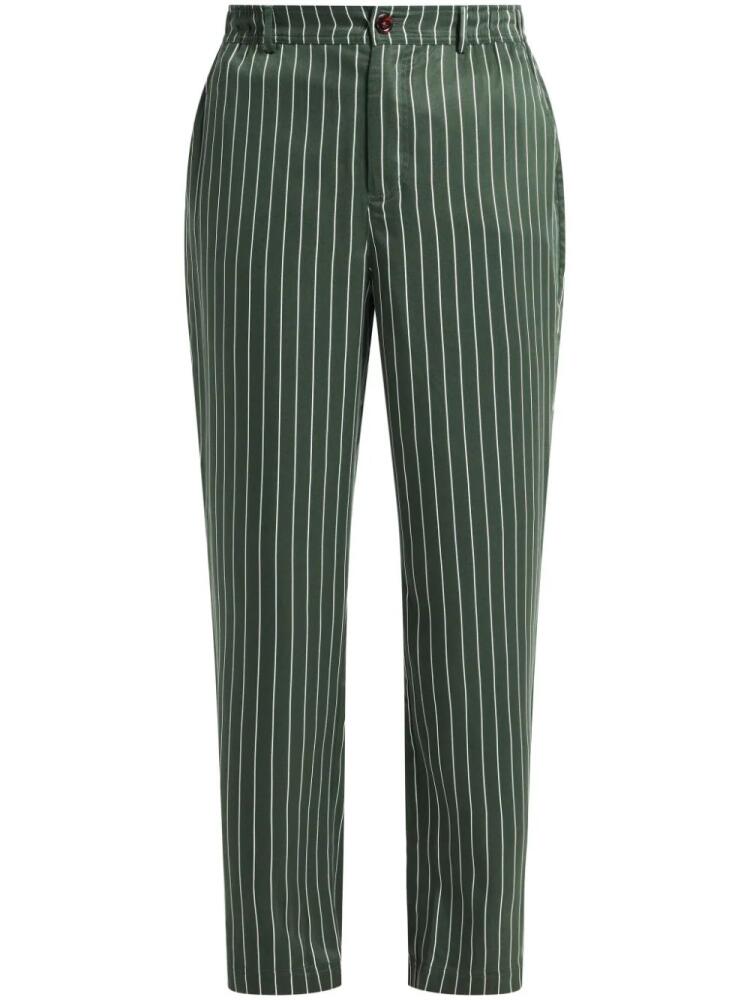 CHÉ striped trousers - Green Cover