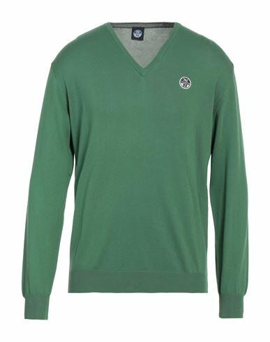 North Sails Man Sweater Green Cotton Cover