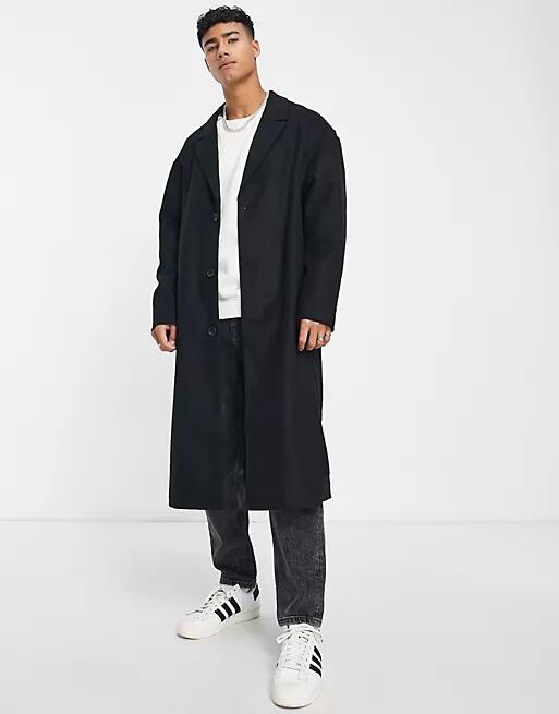 New Look overcoat with wool in black Cover