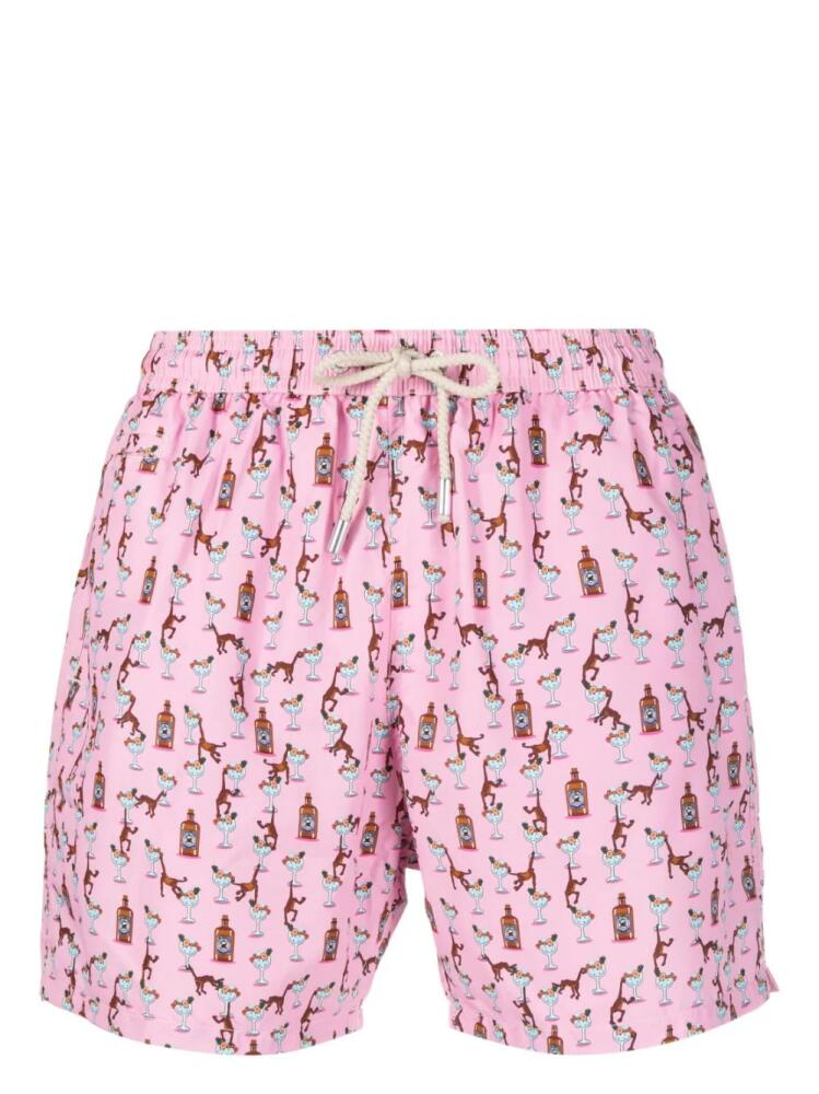 MC2 Saint Barth graphic-print swim shorts - Pink Cover