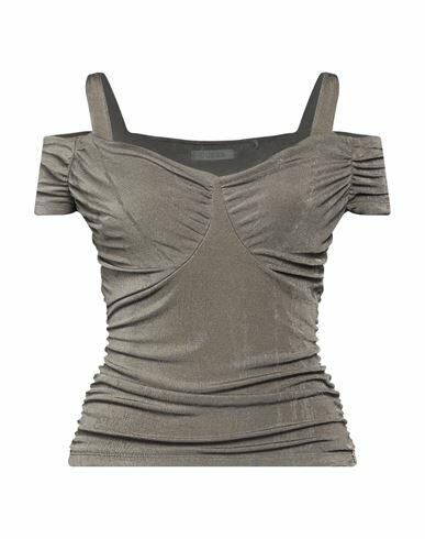 Guess Woman Top Military green Polyester, Elastane Cover