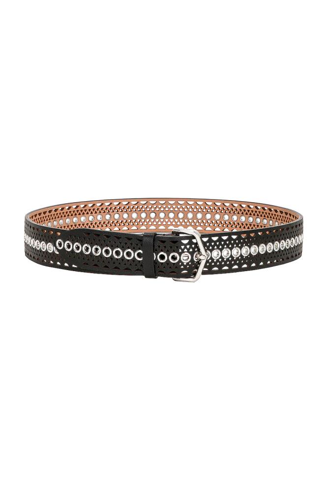 ALAÏA Vienne Leather Belt in Black Cover