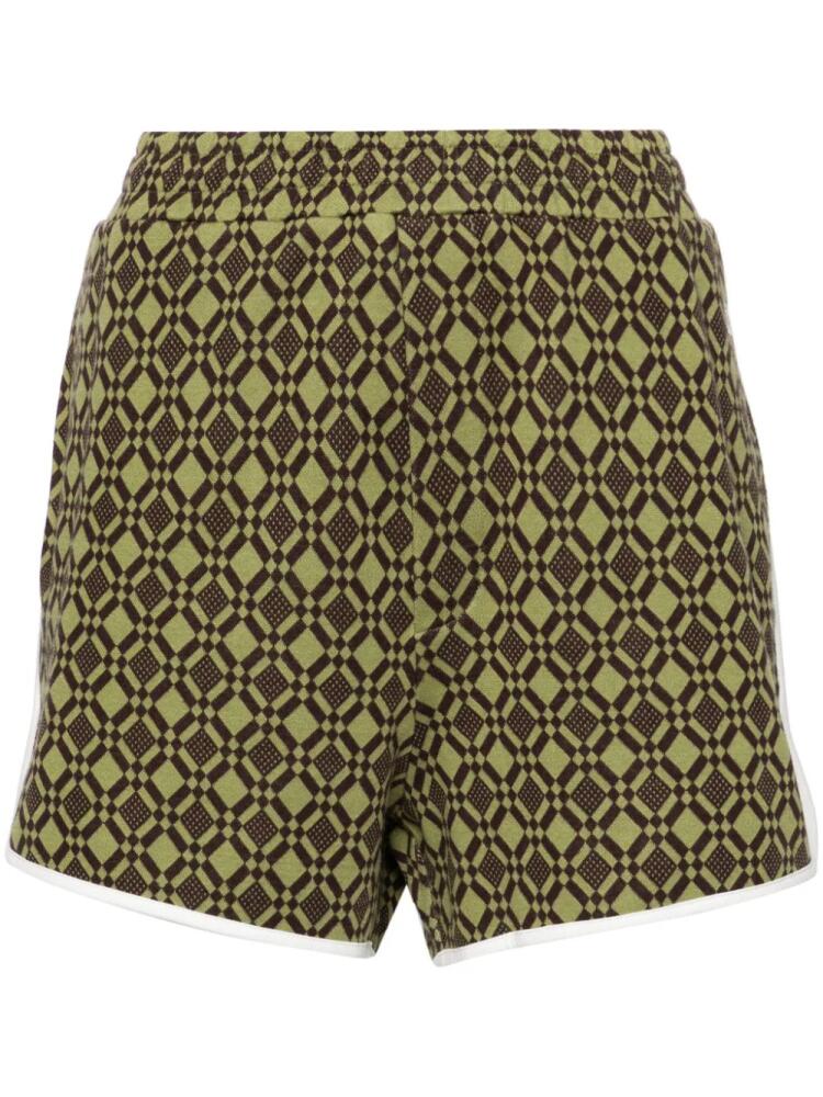 Wales Bonner Selassie jacquard shorts - Green Cover