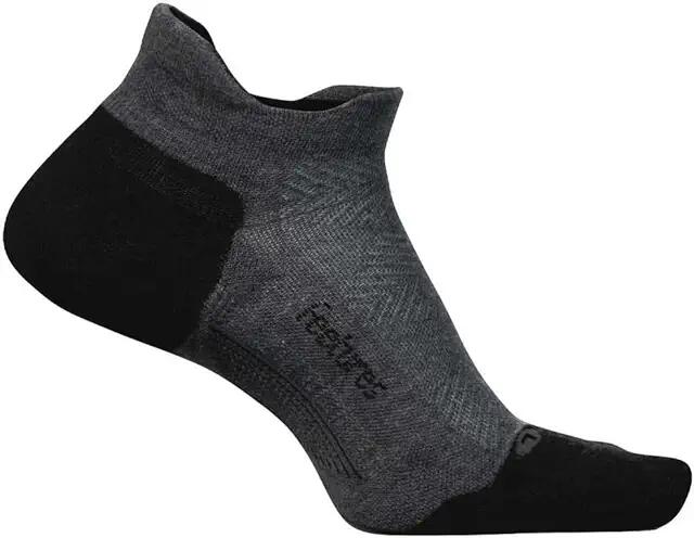 Feetures Elite Max Cushion No Show Tab (Gray 1) No Show Socks Shoes Cover