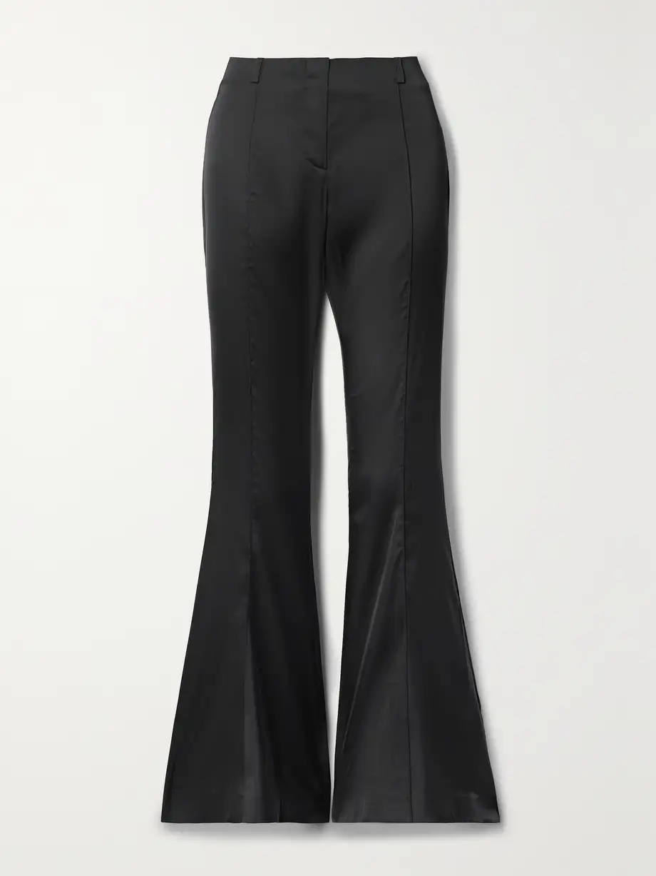 Acne Studios - Flared Satin Pants - Black Cover