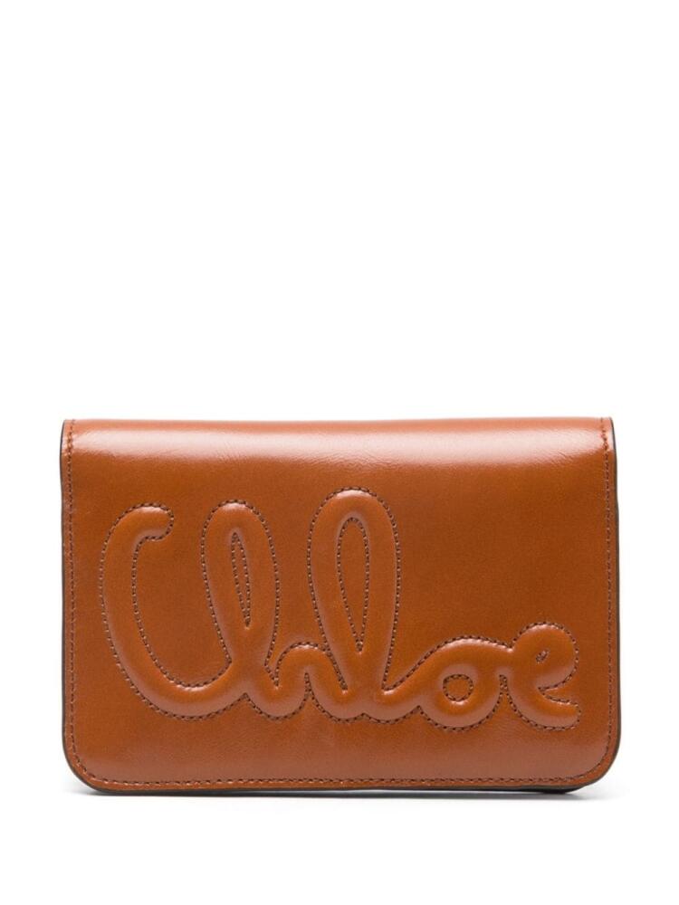 Chloé logo-embossed wallet - Brown Cover