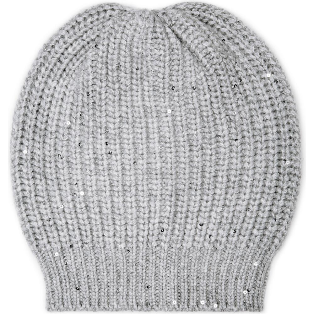 Brunello Cucinelli Cashmere and silk beanie in Light Grey Cover