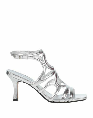 Paolo Mattei Woman Sandals Silver Leather Cover