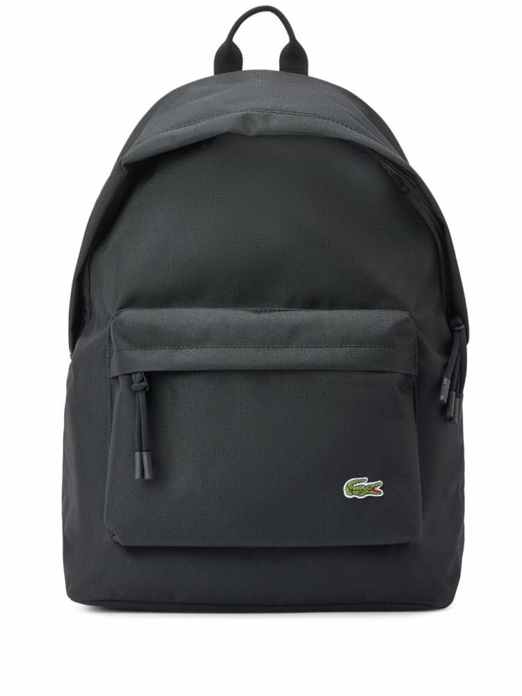 Lacoste logo-patch backpack - Black Cover