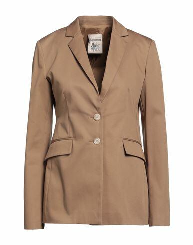 Semicouture Woman Blazer Light brown Cotton, Elastane, Polyester Cover