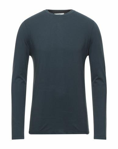 Alpha Studio Man T-shirt Midnight blue Cotton, Elastane Cover