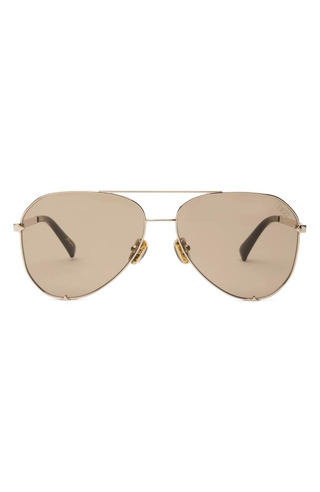 DEZI Blueprint 60mm Aviator Sunglasses in Gold /Moss Cover