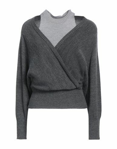 Simona Corsellini Woman Sweater Grey Virgin Wool, Acrylic Cover