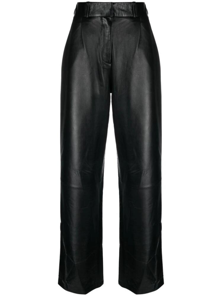 KASSL Editions straight-leg leather trousers - Black Cover