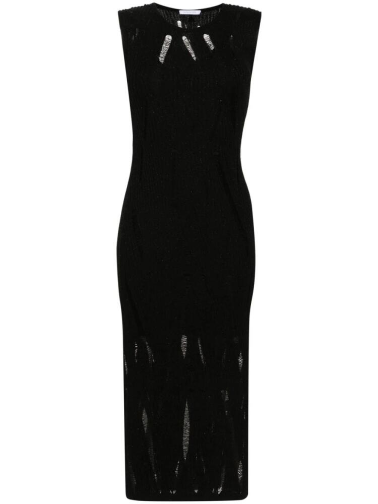 Patrizia Pepe sleeveless knitted midi dress - Black Cover