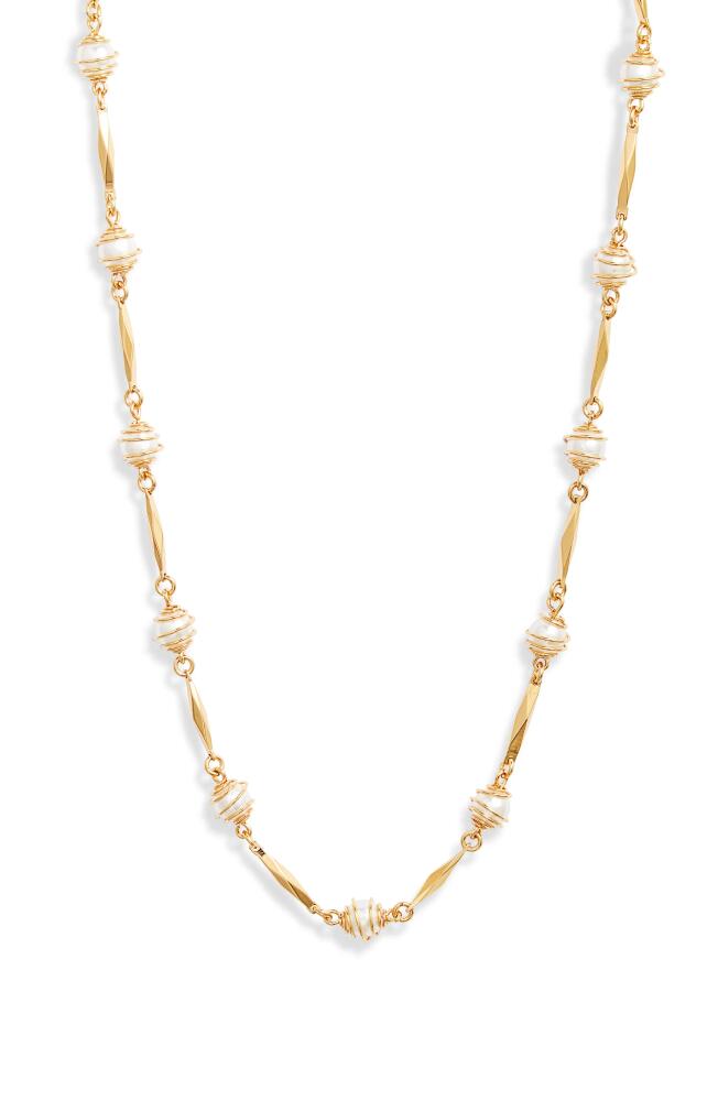 Gas Bijoux Mother-of-Pearl Bead Necklace in White Cover