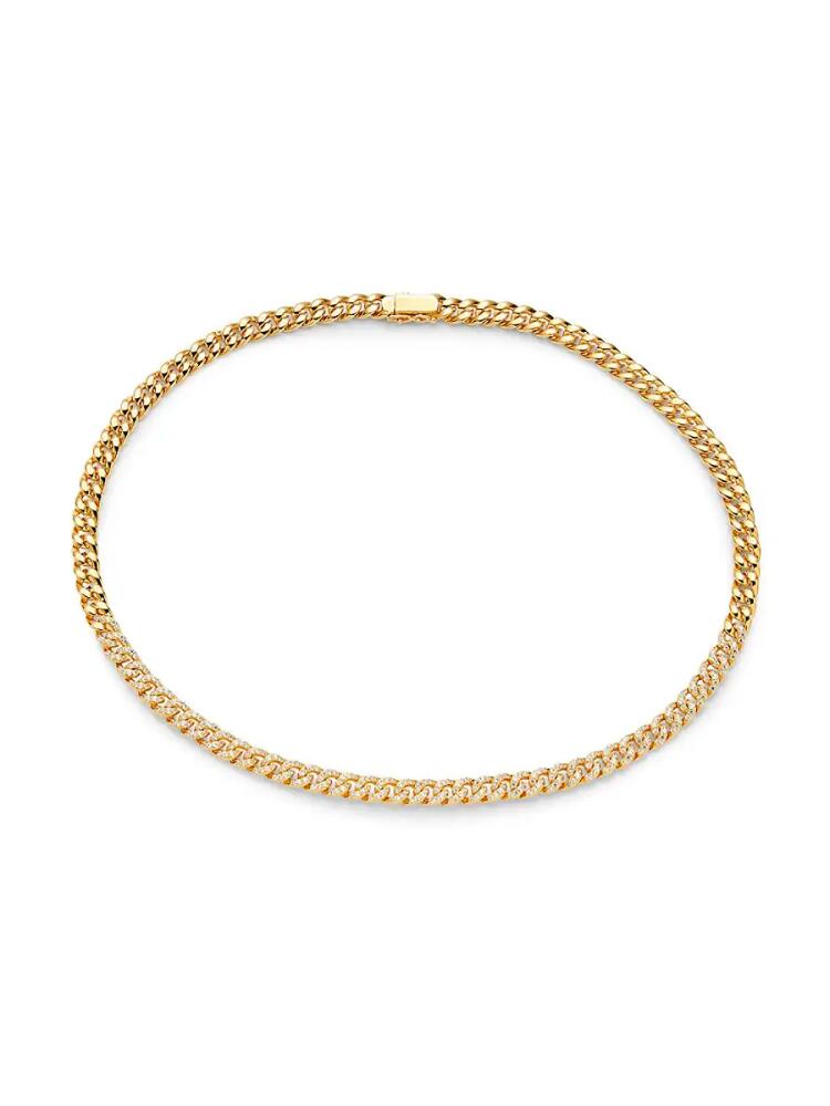 Adriana Orsini Women's Billie Goldplated Sterling Silver & Cubic Zirconia Curb Chain Cover