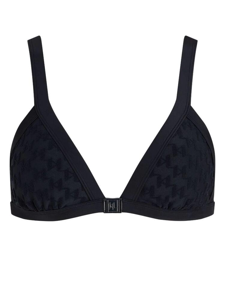 Karl Lagerfeld KL monogram bikini top - Black Cover