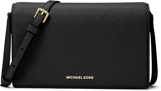 MICHAEL Michael Kors Jet Set Medium Flap Crossbody (Black) Cross Body Handbags Cover