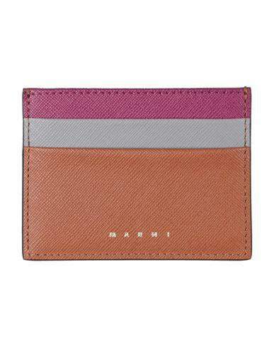 Marni Woman Document holder Magenta Calfskin Cover