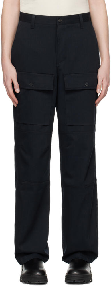 The Frankie Shop Navy Grant Cargo Pants Cover