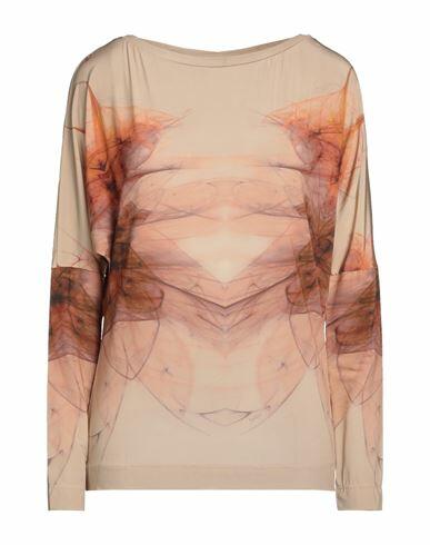 Byblos Woman T-shirt Beige Viscose, Elastane Cover