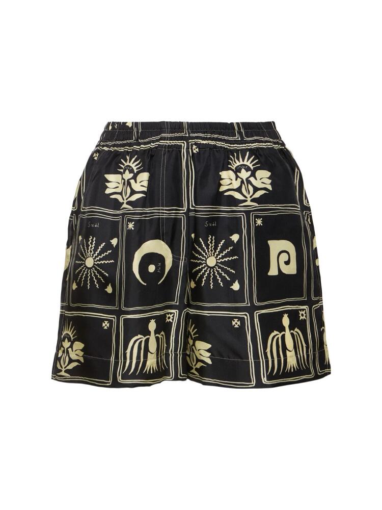 NANUSHKA Exter Printed Silk Twill Shorts Cover