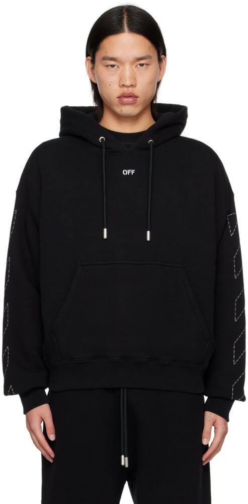 Off-White Black Off Stitch Skate Hoodie Cover