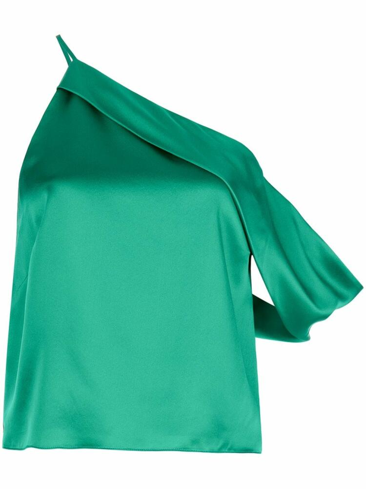 Michelle Mason draped cowl asymmetrical top - Green Cover