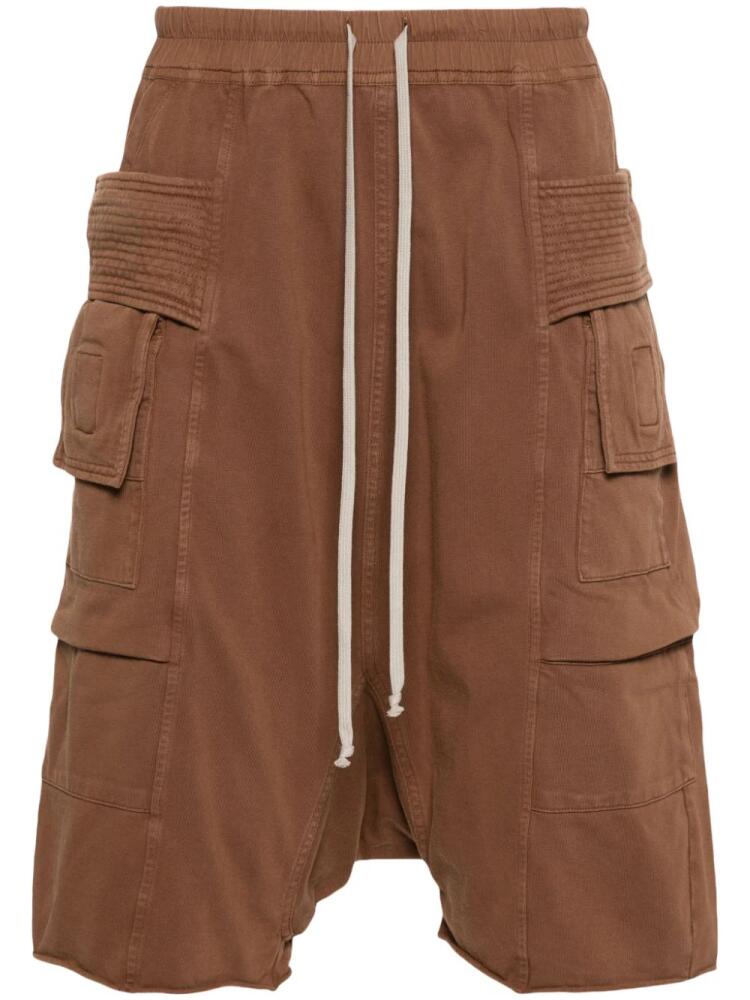 Rick Owens DRKSHDW jersey cargo shorts - Brown Cover