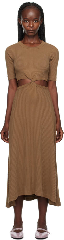 Citizens of Humanity Brown Nicola Midi Dress Cover