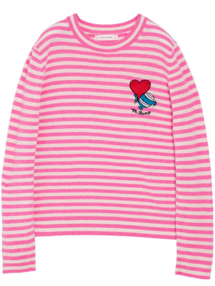 Chinti & Parker x Mr. Man Mr. Bump's Heart jumper - Pink Cover