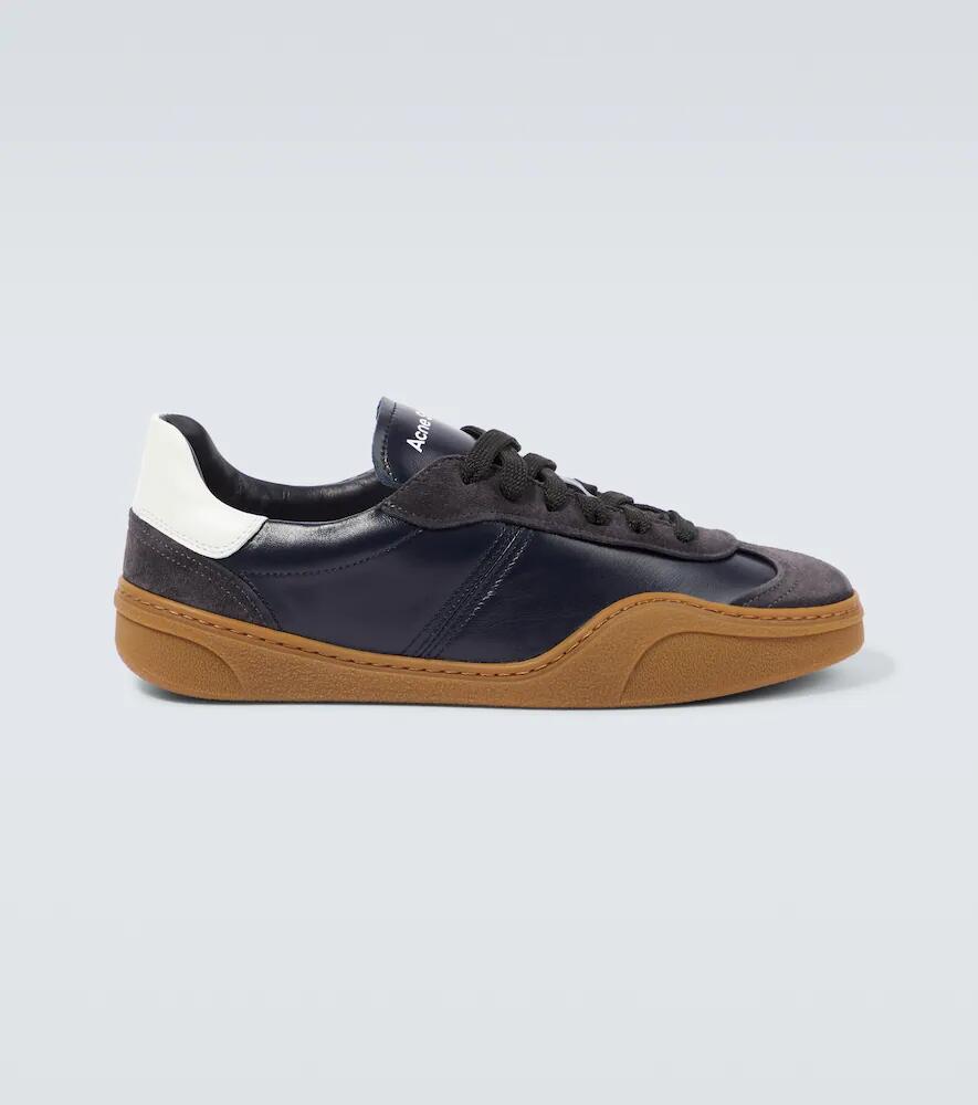 Acne Studios Suede-trimmed leather sneakers Cover