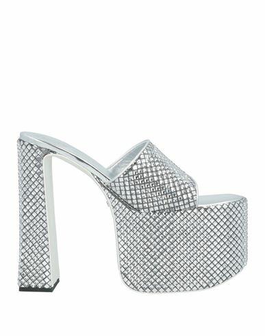 Gcds Woman Sandals Silver Leather Cover