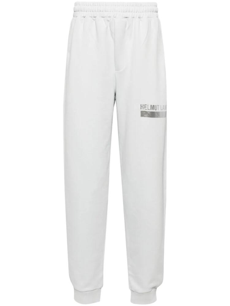 Helmut Lang logo-print cotton track pants - Blue Cover