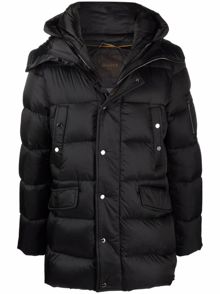 Moorer padded hooded down coat - Black Cover