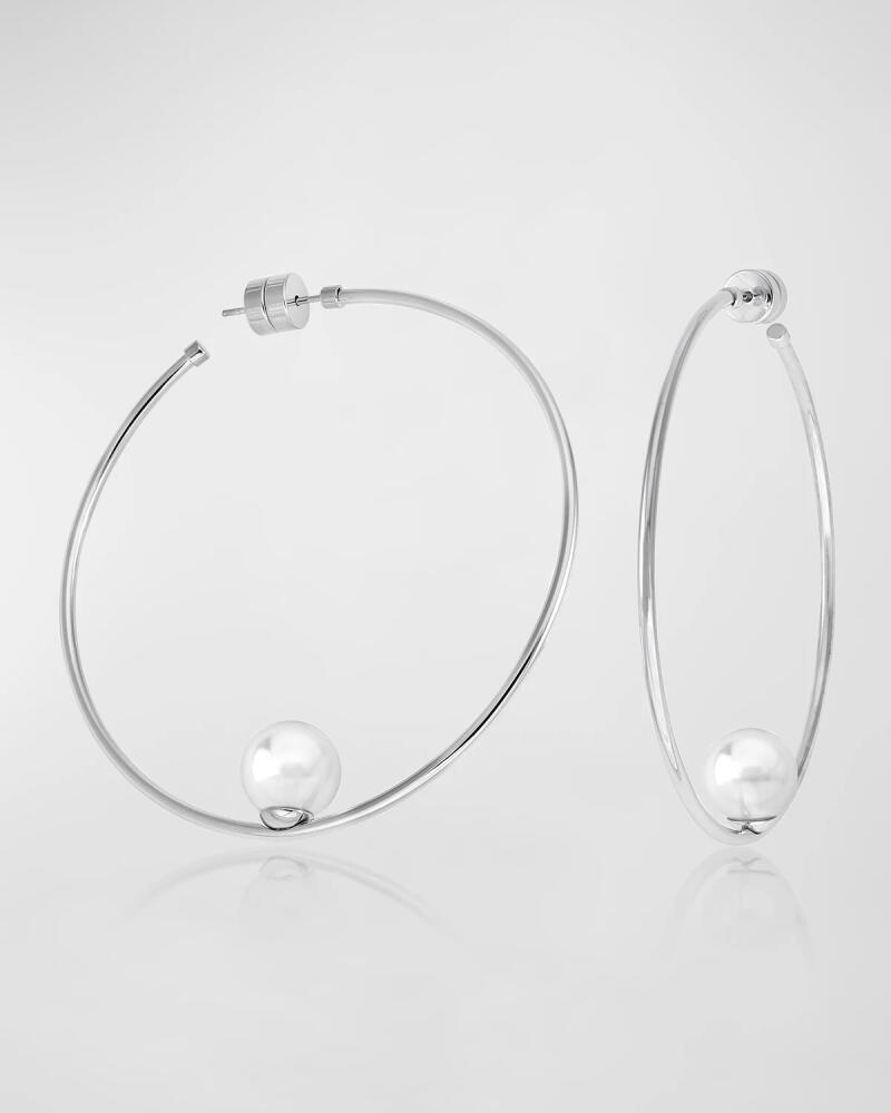 Majorica Marianela Floating Pearl Hoop Earrings Cover