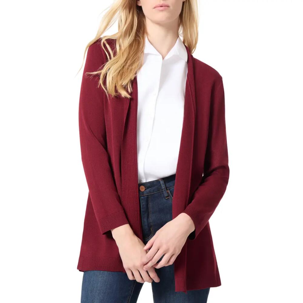 Jones New York Open Front Cardigan in Bordeaux Cover